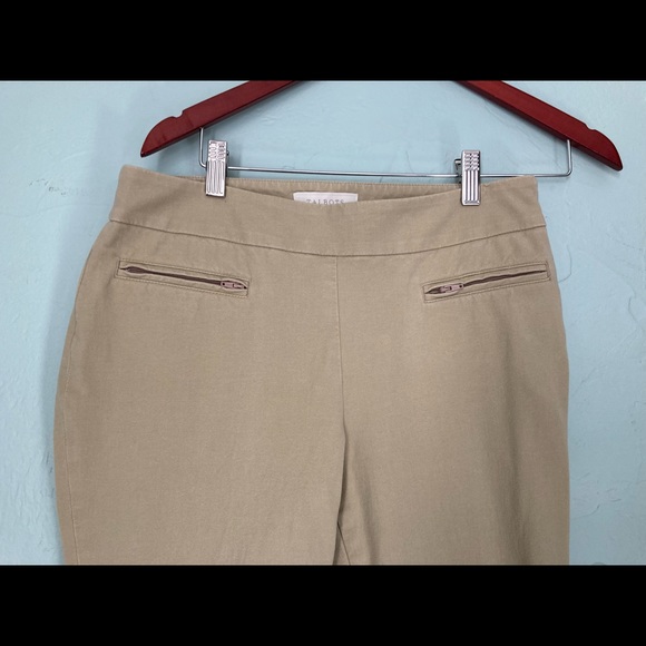 Talbots 
6P Khaki Flat Front Pants - Picture 2 of 7